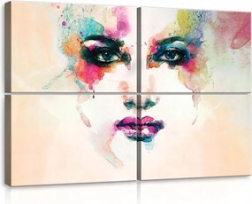 Vászonkép, mint egy festett nő falikép 120x80