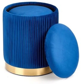 KÉSZLET 2x Taburet MONTY átm. 36/66 cm kék/arany