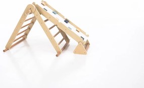 Montessori Pikler-háromszög 3 az 1-ben, természetes/színes, OPRIN