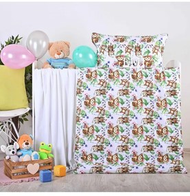 EMI Majmok gyermek pamut ágyneműhuzat, Gyerekgarnitúra 90x130 + 45x65