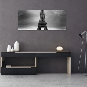 Kép - Rózsaszín autó Párizsban (120x50 cm)