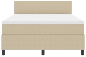 Boxspring Ágy Matrac&amp;LED Fény Zöld Szürke 140x200 cm Corduroy Anyag