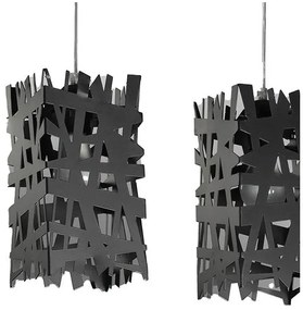 ONLI - Csillár zsinóron FORESTA 3xE27/15W/230V fekete