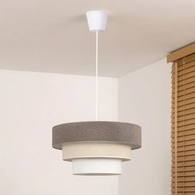 BRILAGI - Kábeles függeszték LUNETA 1xE27/60W/230V átm. 40 cm szürke/krém/fehér