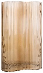 Wave világosbarna üveg váza, magasság 27 cm - PT LIVING
