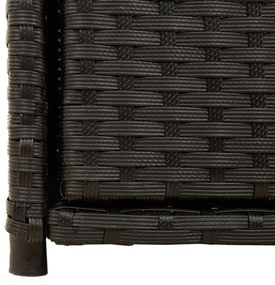 fekete polyrattan kerti tárolószekrény 55 x 55 x 111 cm