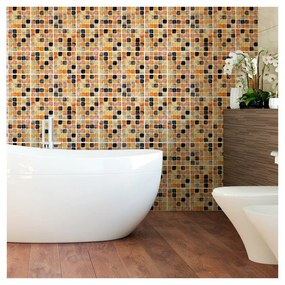 Wall Decal Tiles Mosaics Sanded Grade 9 db-os falmatrica szett, 15 x 15 cm - Ambiance