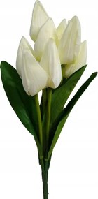 Mű tulipán csokor, 9 szál, krémszínű Jucca