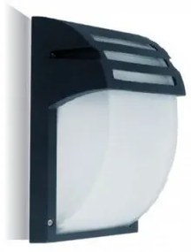 Oldalfali kültéri lámpatest E27-es foglalatú izzókhoz, matt fekete