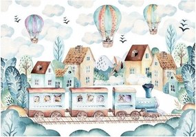 Gyerekszoba Tapéta Vonat Fotótapéta Gyerekeknek 312x219