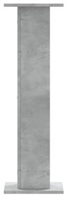 2 db betonszürke szerelt fa növénytartó állvány 30 x 30 x 95 cm
