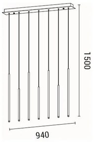 LED Csillár zsinóron LED/16W/230V 3000K