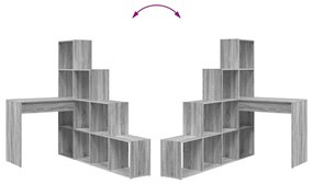 Sarokíróasztal Szürke sonoma 101,5 x 149,5 x 149,5 cm Faanyag