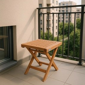 Összecsukható teakfa szék BACAN magasság 43 cm