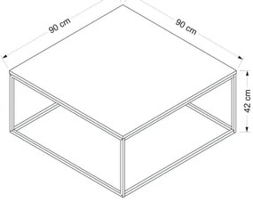 Dohányzóasztal Loni - White