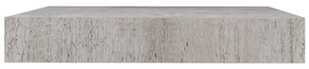 2 db betonszürke MDF lebegő fali polc 23 x 23,5 x 3,8 cm