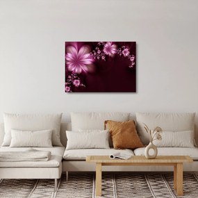 Az absztrakció képe - virágok (üvegen) (70x50 cm)