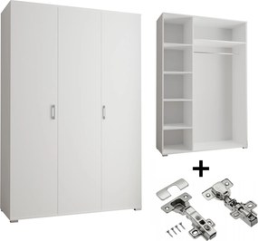 Akciós 3-D Szekrény 120 x 192 x 51 cm Fehér Csendes Ház