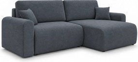 Kinyitható kétoldalas L-alakú ülőgarnitúra NORDEN PAROS 250x140 cm, sötétszürke