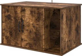 vidaXL Macska Ház Füstölt tölgy 85 x 55 x 50 cm Faanyag