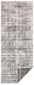 Biri fekete-krémszínű kültéri szőnyeg, 80 x 250 cm - NORTHRUGS