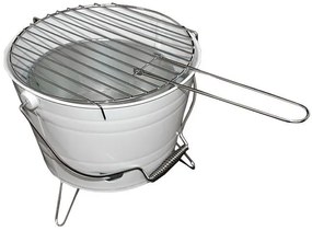 Grillsütő vödör Mini BBQ Fehér