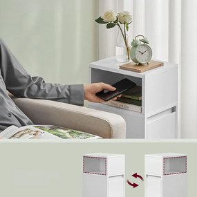 ROBIN éjjeliszekrény, 30x25x65cm, fehér Vasagle