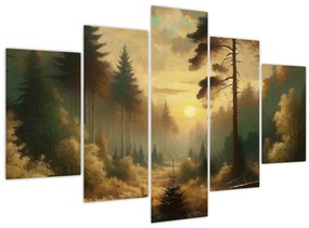 Kép - Napfény az erdőben (150x105 cm)