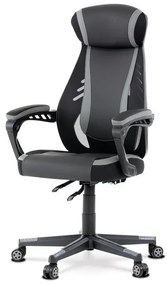 Szürke Ekobőr Gamer Szék, Hinta Mechanikával. KA-Y213 GREY