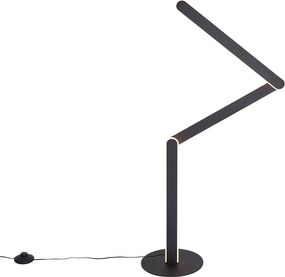 Design állólámpa fekete, LED-del, 3 fokozatban dimmelhető - Gate