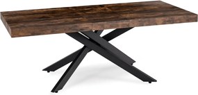 HAMPTON bővíthető asztal 160-240 cm rusztikus tölgy/fekete