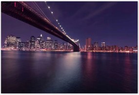 Poszterek 200x135 Híd az éjszakában Usa New York