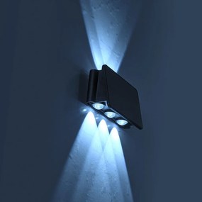 EKO LIGHT EKO9100 ALF Modern Kültéri Fali Lámpa Fekete LED IP54