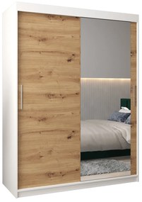 Ruhásszekrény 150 cm Toki 2 (matt fekete + artisan tölgy). 1064987