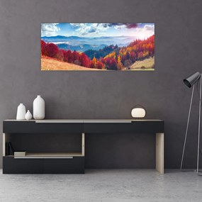 Egy kép egy színes őszi tájról (120x50 cm)