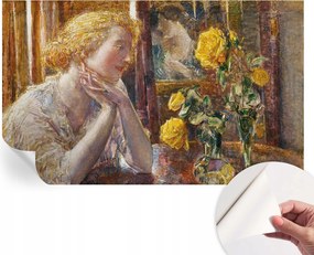 Öntapadós Dekoratív Fotótapéta Hálószobába Nő rózsákkal 416x254