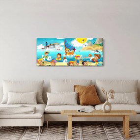 Kép - Egy nap a tengerparton (120x50 cm)