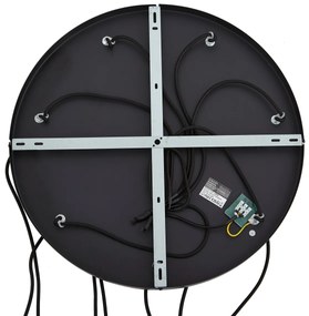 Modern függőlámpa fekete, fehér üvegből, kerek, 7-es - Misty