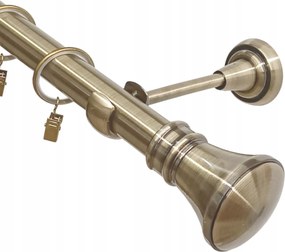 Függönykarnis Fém 25 mm függönykarnis arany Antik Monaco 300 cm