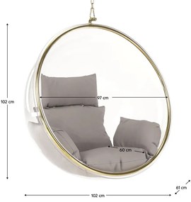 Bubble arany-szürke függőfotel