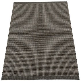 Antracitszürke kültéri-beltéri szőnyeg 70x120 cm Emm Black Linen – Pappelina