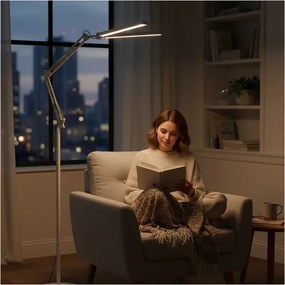 Brilagi - LED dimmelhető flexibilis állólámpa VARIO LED/14W/230V 157 cm fehér