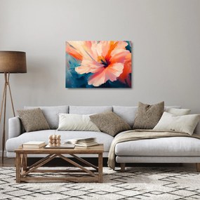 Üveg kép - Festett virág (70x50 cm)