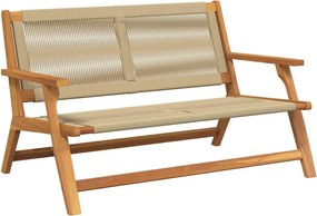 vidaXL Kerti bútor Bézs 122 x 78 x 73 cm Tömör Akácfa