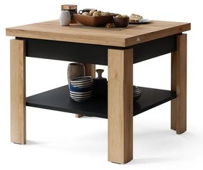 Bővíthető konferencia/étkezőasztal LIA tölgy craft/fekete polccal 5903631912696