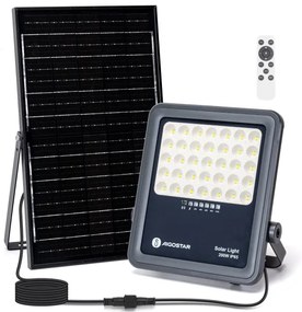 Aigostar - LED állítható fényerőjű napelemes reflektor 200W, IP65, DO