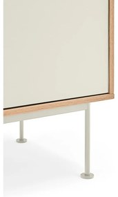 Yoko krémfehér komód tölgyfa dekorral, szélesség 180 cm - Teulat