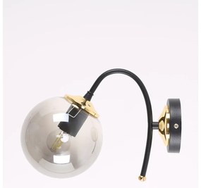 Fekete-szürke fali lámpa ø 15 cm Yoyo – Squid Lighting