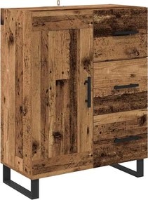 vidaXL Széf fiókkal Öreg fa 69,5 x 34 x 90 cm Műszaki fa és vas