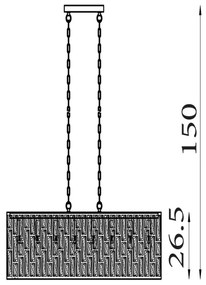 Searchlight 65818-8AB - Láncos csillár BIJOU 8xE14/40W/230V
